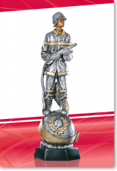 Feuerwehrmann 40cm mit Schlauch Figur mit Gravur