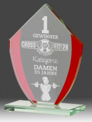 Glastrophäe Finn